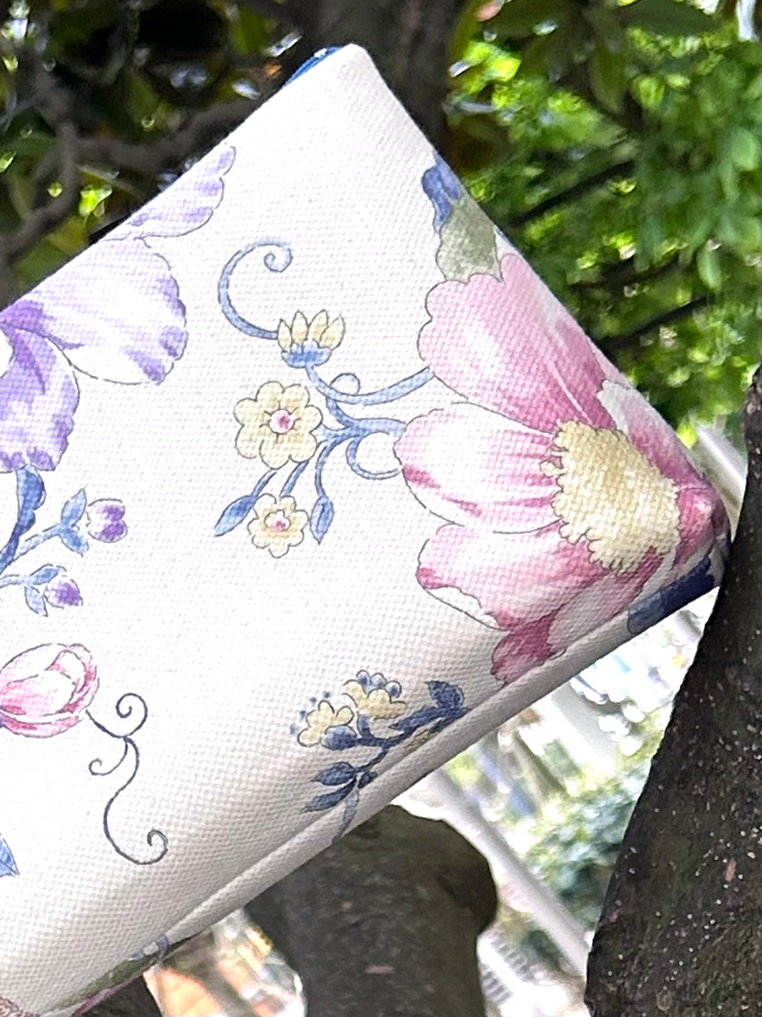 Bolso de Mano Mediano EL JARDÍN SECRETO Azul/Rosa