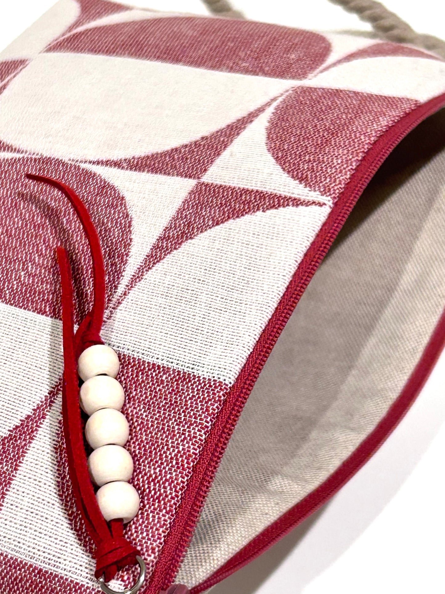 Bolso de Mano Mediano STONE Rojo (Círculos/Rayas)